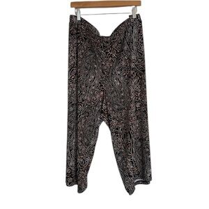 Susan Graver Liquid Knit Pull-on Wide Leg Capri Crop Pants Size 3X